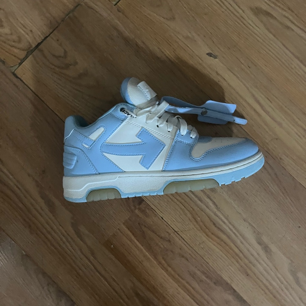 Light Blue and White Off-White Sneakers